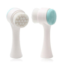 Load image into Gallery viewer, Double-sided Silicone Skin Care Tool Facial Cleanser Brush Face Cleaning Vibration Facial Massage Washing Product TSLM1